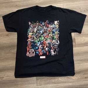 Marvel Black Superhero Collage T-Shirt